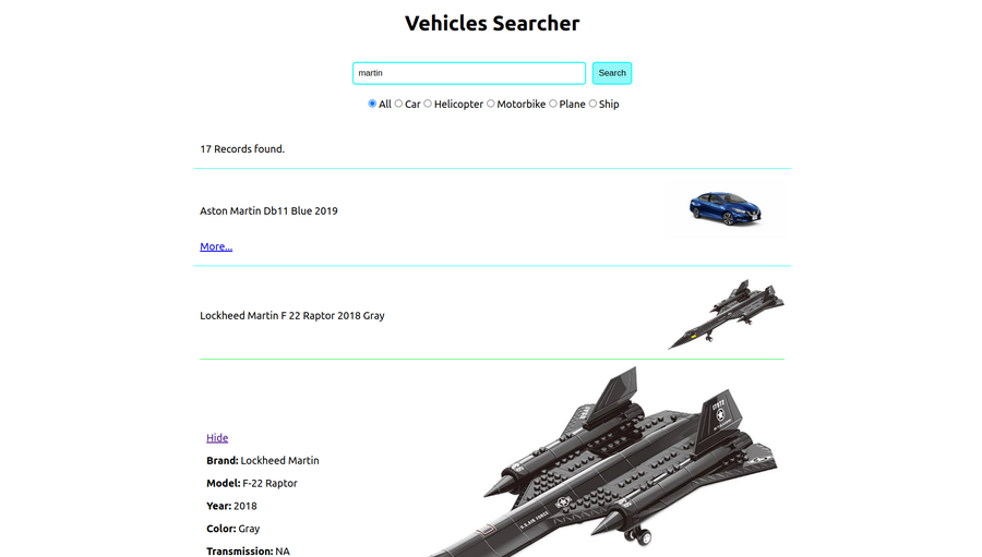 Buscador de Vehículos